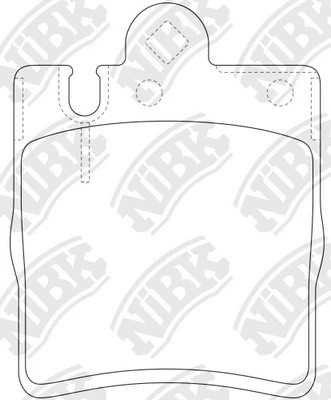 Колодки тормозные MERCEDES E (W210) задние (4шт.) NIBK PN0126 NIBK