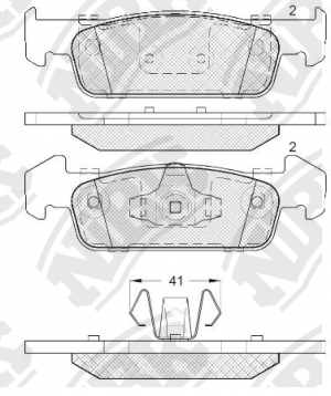 Колодки тормозные дисковые RENAULT Logan II 12- PN43002 PN43002 NIBK