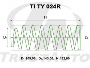 Пружина для лифтинга +50мм  TITY024R TITY024R TRUSTAUTO