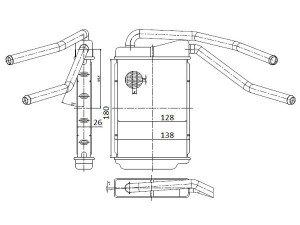 Радиатор отопителя салона DAEWOO NEXIA 96- ST-DW25-395-0 STDW253950 STDW253950 SAT