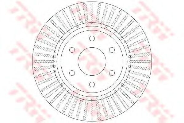 Диск тормозной передний NISSAN NAVARA (D40), PATHFINDER (R51) 16" (296мм) DF6416 DF6416 TRW
