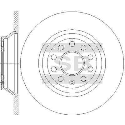 Диск тормозной задний VW GOLF VII SD5438 SD5438 SANGSIN