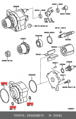 Кольцо уплотнительное 29342-68010 29342-68010 TOYOTA