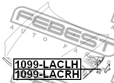 Петля капота левая CHEVROLET LACETTI 1099-LACLH 1099-LACLH FEBEST