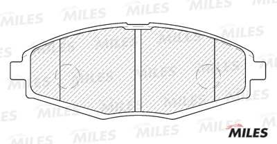 Колодки тормозные передние (без датчика) (Смесь Semi-Metallic) DAEWOO NEXIA/LANO E100006 MILES