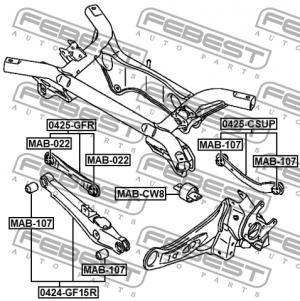 Рычаг задн нижний 0424-GF15R 0424GF15R FEBEST