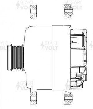 Генератор для а/м Nissan X-Trail T32 (14-)/Renault Koleos II (15-) 2.5i 150A (LG LG 14H9 START VOLT