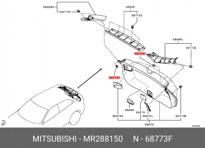 Клипса подкрылка OE MITSUBISHI MR288150 MITSUBISHI
