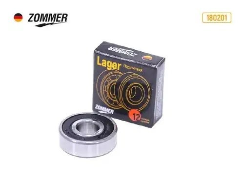 Подшипник 180201 генератора ВАЗ 2101, 2104, 2108, 2109 малый ролика натяжного дв 180201 ZOMMER