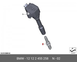 Свеча зажигания 12122455258 12 12 2 455 258 BMW