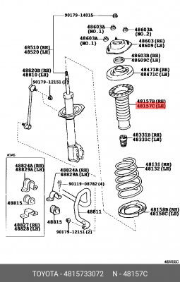 Проставка пружины 48157-33072 48157-33072 TOYOTA
