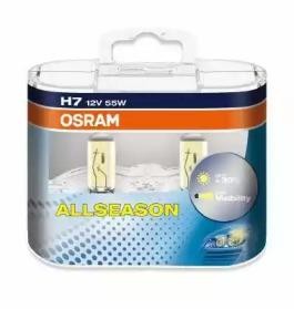 Лампа галогенная All Season Super H7 12V 55W РХ26d 3000K (к-кт 2шт) 64210ALLHCB 64210ALL-HCB OSRAM