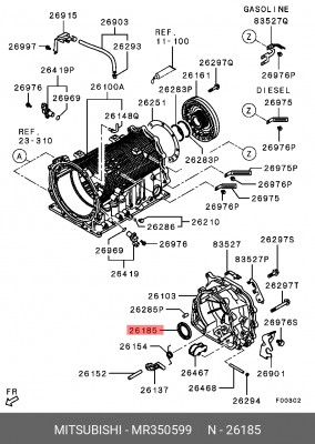 САЛЬНИК MR350599 MR350599 MITSUBISHI