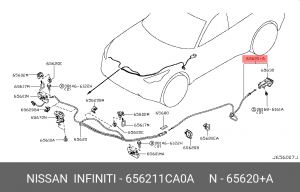 INFINITI FX (S51) (2008>) От ручки 65621-1CA0A NISSAN