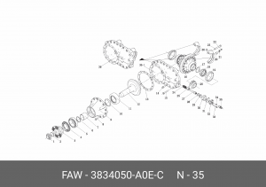 Датчик блокировки дифференциала FAW J7 3834050A0EC FAW