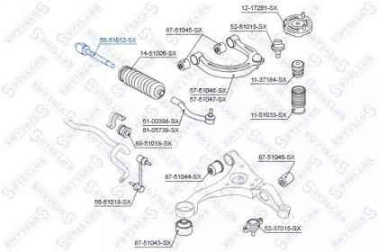 тяга рулевая!\ Hyundai Sonata NF 04>, KIA Magentis 06> 55-51012-SX STELLOX