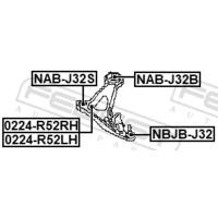 Рычаг передний правый 0224-R52RH 0224R52RH FEBEST