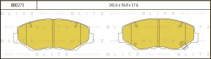 колодки дисковые передние!\ Honda CR-V II 2.0i 02> BB0275 BLITZ