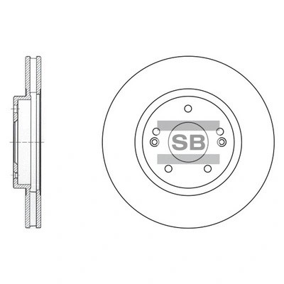 Диск тормозной Hyundai Sante Fe/Trajet 2.4/2.7 00 SD1060 SD1060 SANGSIN