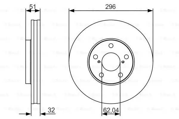 0 986 479 R20 диск тормозной передний!\ Lexus GS/SC 3.0/4.3 97-11 0 986 479 R20 BOSCH