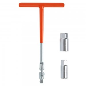 Ключ свечной Т-образный 250мм с головками 16мм и 21мм мет. рукоятка с резиновым  ATAC044 AIRLINE