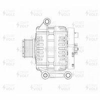 Генератор для а/м Ford Transit (06-)/Land Rover Defender (06-) 2.4TDCi 150A (LG  LG1082 START VOLT