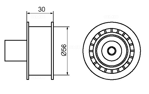 Ролик приводного ремня VW Golf (05-08),Polo SEAT Ibiza обводной GMB GT70400 GMB