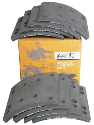 накладки тормозные STD! 19487/19495 17.2-12.1(410x183)(С ЗАКЛ93059 8x18 64) MAN Z10711 ZENTPARTS