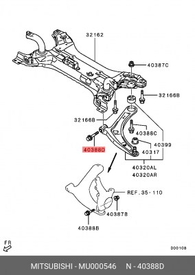 болт!\ Mitsubishi Colt Plus MU000546 MITSUBISHI