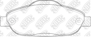 Колодки передние (PEUGEOT 3008, 308) PN0450 PN0450 NIBK