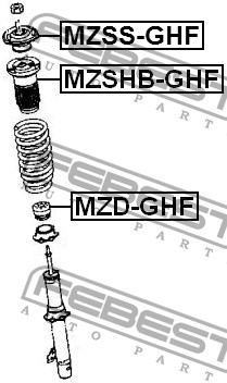 Отбойник амортизатора MZD-GHF MZD-GHF FEBEST