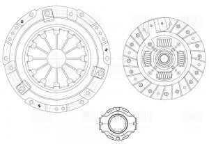 Сцепление в сборе для а/м Honda HR-V 98- 1.6i с мех. муфт FR 2303 FR2303 TRIALLI