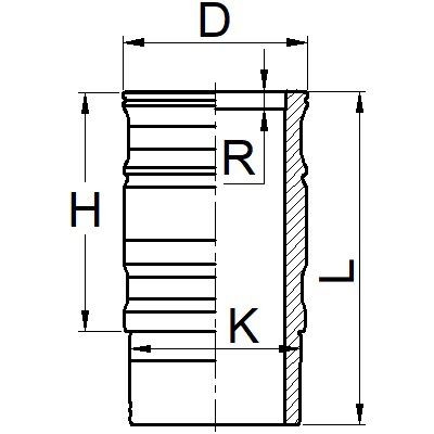 гильза цилиндра! d127 R6\ Scania P/R/T DC9/DC11 5105933000 YENMAK