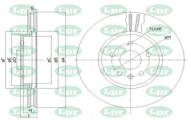 Диск тормозной O1046V O1046V LPR