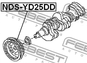 Шкив коленвала NDS-YD25DD NDS-YD25DD FEBEST