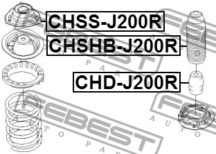 Отбойник амортизатора задний CHEVROLET LACETTI WAGON CHD-J200R CHD-J200R FEBEST