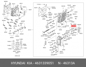 Клапан электромагнитный HYUNDAI Sonata 5,Tucson АКПП OE 4631339051 HYUNDAI KIA