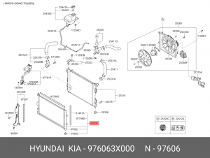 Радиатор кондиционера HYUNDAI Elantra (10-),i30 (11-) KIA Ceed (12-),Cerato (09- 97606-3X000 HYUNDAI KIA