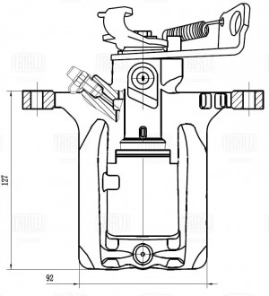 Суппорт торм. Opel Astra J (10-)/Mokka (13-) зад. лев. d=38мм (CF 350136) CF350136 TRIALLI