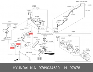 кольцо уплотнительное для подключения радиатора кондиционера!\ Hyundai/Ford/Mits 9769034630 HYUNDAI