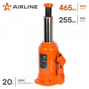 Домкрат бутылочный 32 т AIRLINE 255 - 465 мм AJ-B-32 AIRLINE