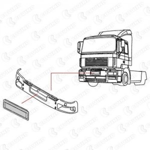 накладка бампера! центр\MAN M/F2000 M2097 COVIND