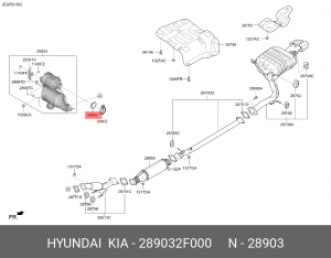 Прокладка турбокомпрессора 289032F000 289032F000 HYUNDAI KIA