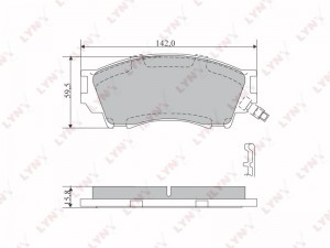 колодки дисковые передние !\ Mazda Xedos 9 2.0-2.5i 93-02 BD-5114 LYNXAUTO