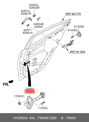 Ограничитель двери 79490-F2000 79490F2000 HYUNDAI KIA