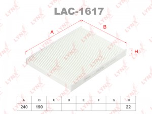 Фильтр салона LAC-1617 LYNXAUTO