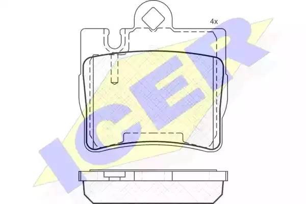 181390 колодки дисковые задние !\ MB W220 2.8-6.0/3.2CDi 98> 181390 ICER