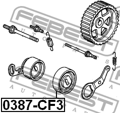 ролик натяжной ремня ГРМ! Honda Accord/Prelude, Rover 600 1.8-2.3 90> 0387-CF3 FEBEST