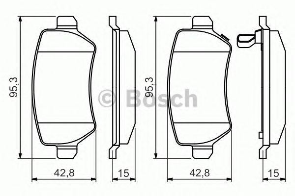 Колодки тормозные дисковые задние 0 986 495 218 BOSCH