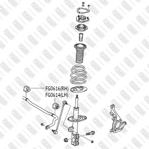 втулка стабилизатора переднего правая!\ Toyota RAV4 06> FG0616 FIXAR